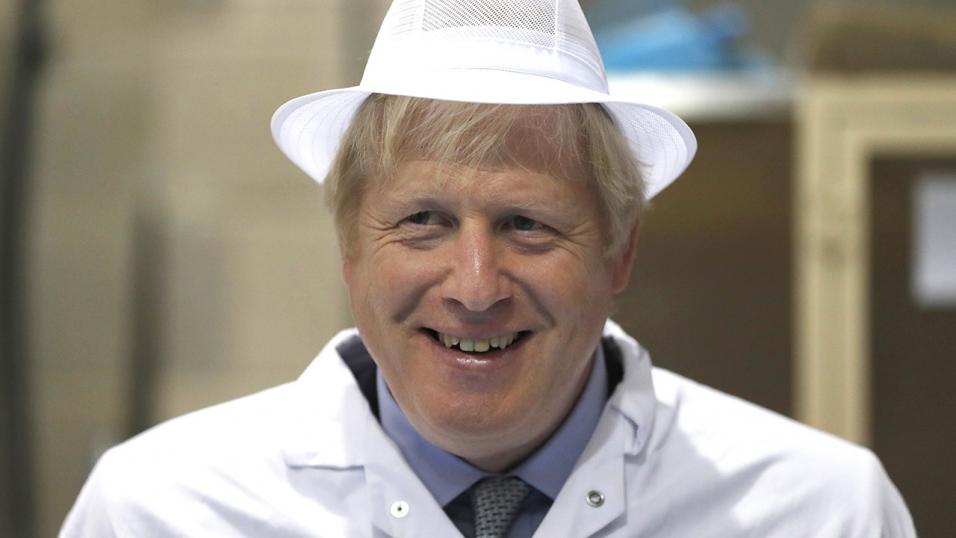 Boris Johnson smiling